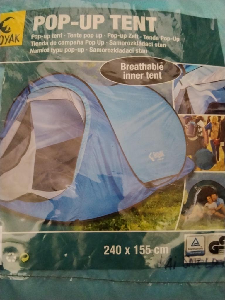 Pop-up tent 240x155 cm met Ademende binnentent, Caravans en Kamperen, Tenten, Ophalen of Verzenden, Tot en met 2