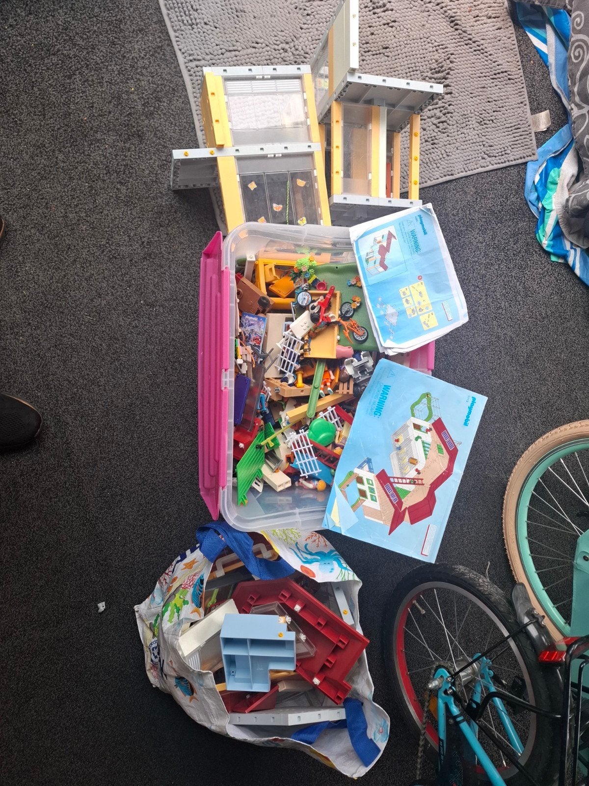Grote Playmobil set met huizen en veel accessoires, Ophalen of Verzenden, Gebruikt, Complete set