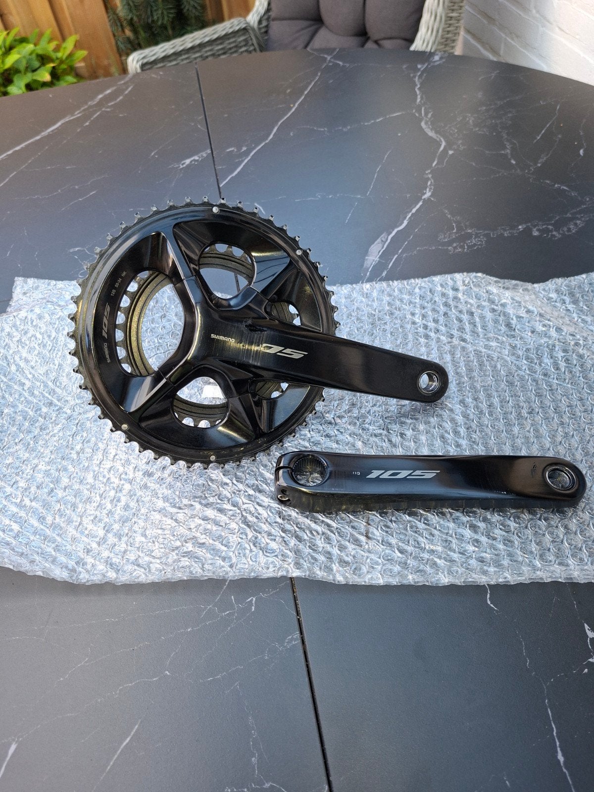 Shimano 105 Crankstel 172,5 mm, Crankstel of Pedalen, Gebruikt, Ophalen of Verzenden, Aluminium