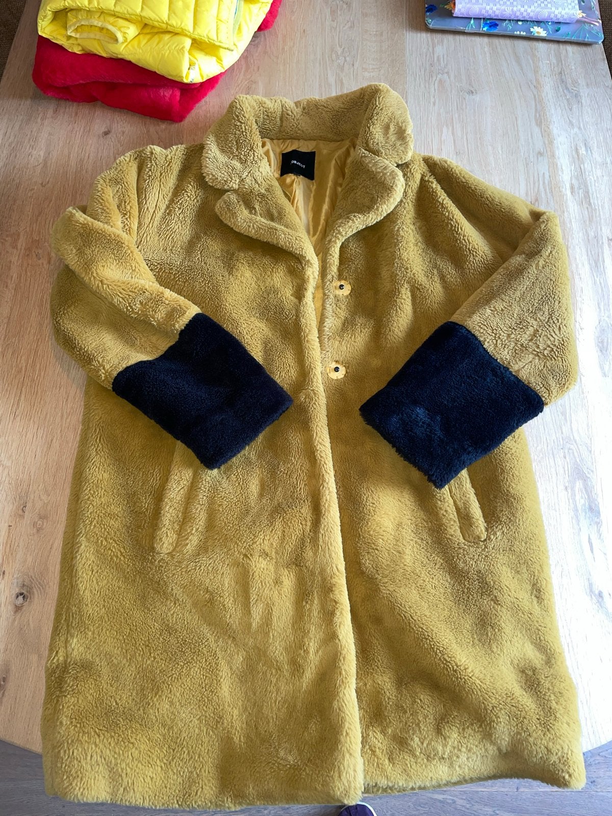 Stijlvolle .OBJECT teddy jas - Maat 40, Ophalen of Verzenden, Zo goed als nieuw, Maat 38/40 (M), Geel