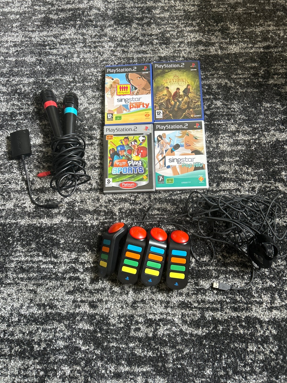 SingStar, EyeToy & Spiderwick Kronieken PS2 met accessoires, Muziek, Gebruikt, Eén computer, Ophalen of Verzenden