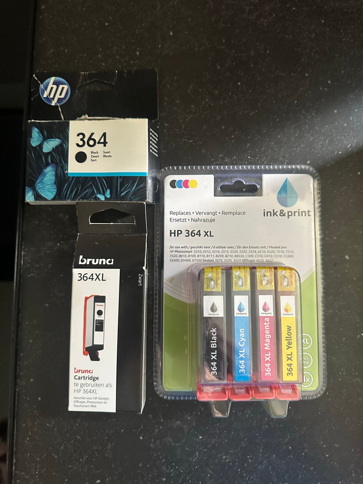 Ongebruikte HP 364 & 364XL inktpatronen (origineel & huismer, Ophalen of Verzenden, Nieuw, Cartridge