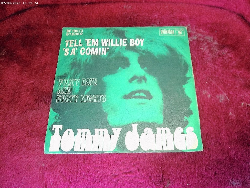 Tommy James - Tell 'em Willie Boy 's a 'comin', Gebruikt, Fotohoes, 7 inch, Ophalen of Verzenden
