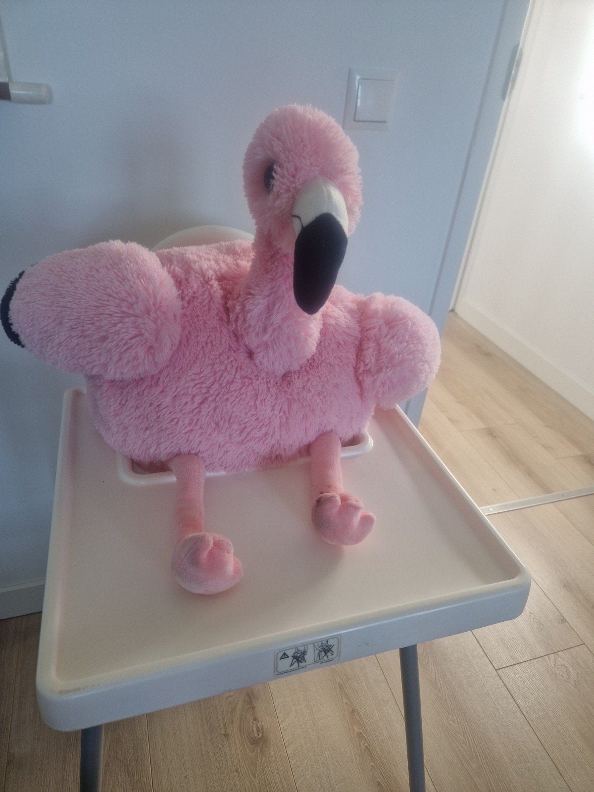 Roze Flamingo Knuffel met Handwarmers, Ophalen of Verzenden, Zo goed als nieuw, Roze, Overige typen
