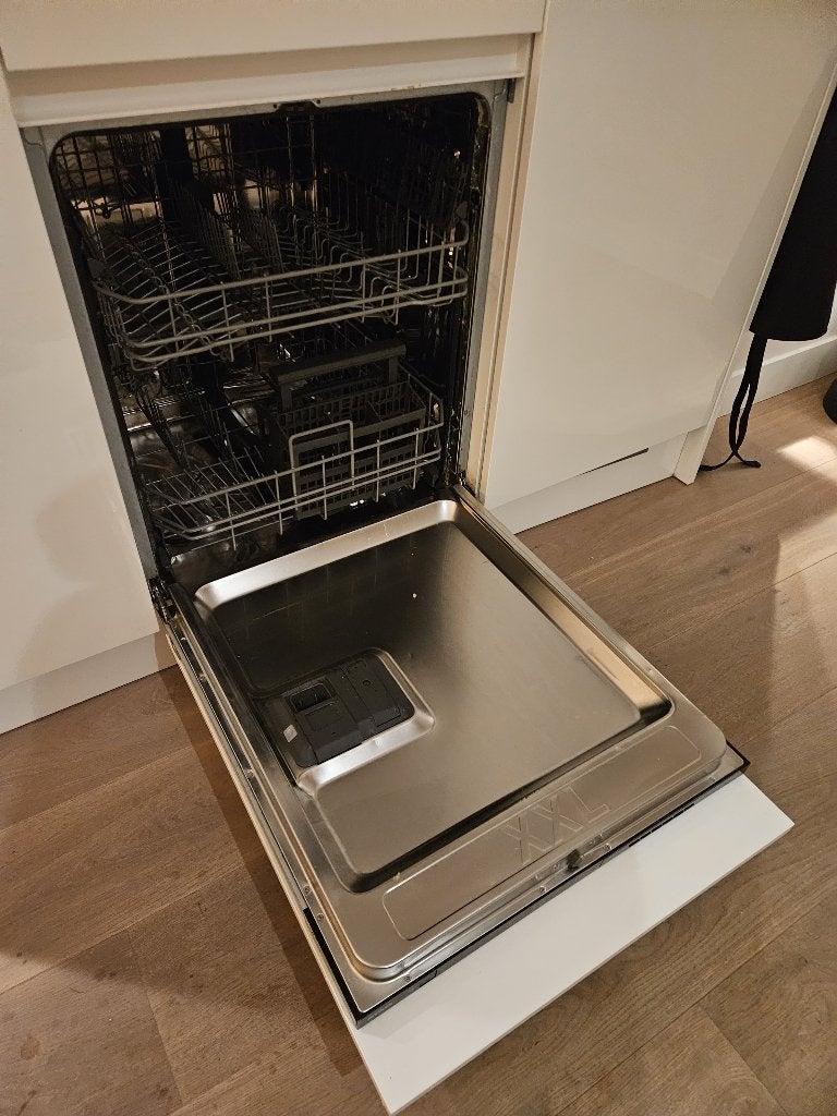 Luxe Witte Hoogglans Greeploze Keuken+ATAG GEDEMONTEERD, Wit, Dubbelwandige keuken, Ophalen of Verzenden, Zo goed als nieuw