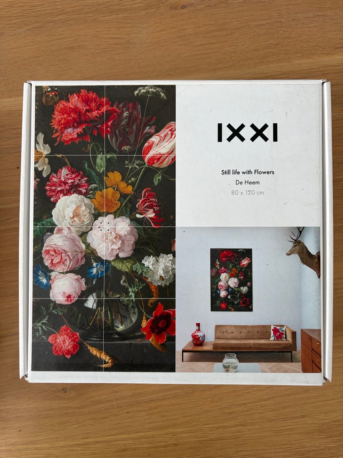IXXI "Still life with Flowers" De Heem 80x120 cm, Ophalen, 75 tot 100 cm, 75 – 100, Print