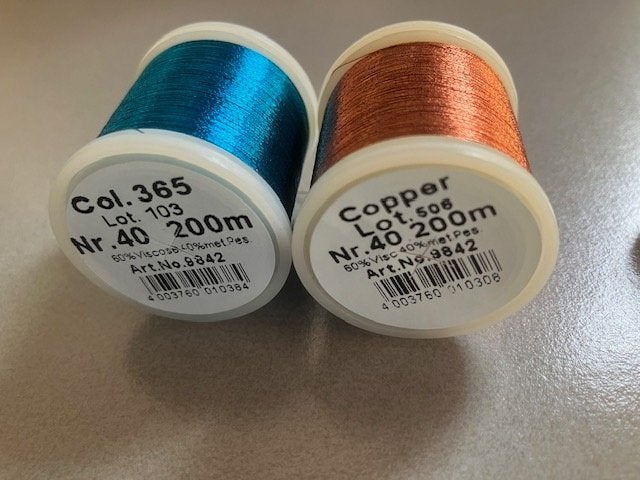 Madeira effectgaren nr40 ged polyster/viscose 200m € 3,00, Ophalen of Verzenden, Nieuw, Handborduren, Borduurgaren of Zijde