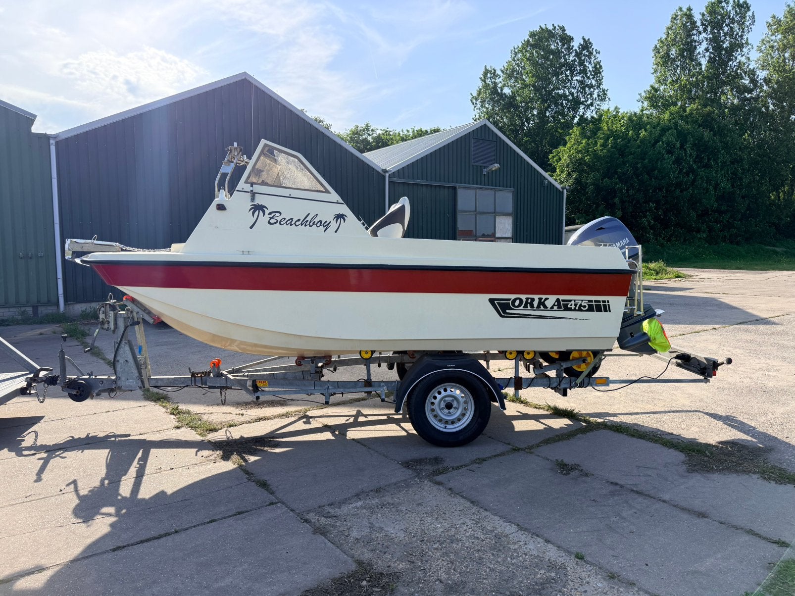 Nette Orka 475 Yamaha 70Pk 4takt met trailer, Watersport en Boten, Ophalen, Zo goed als nieuw