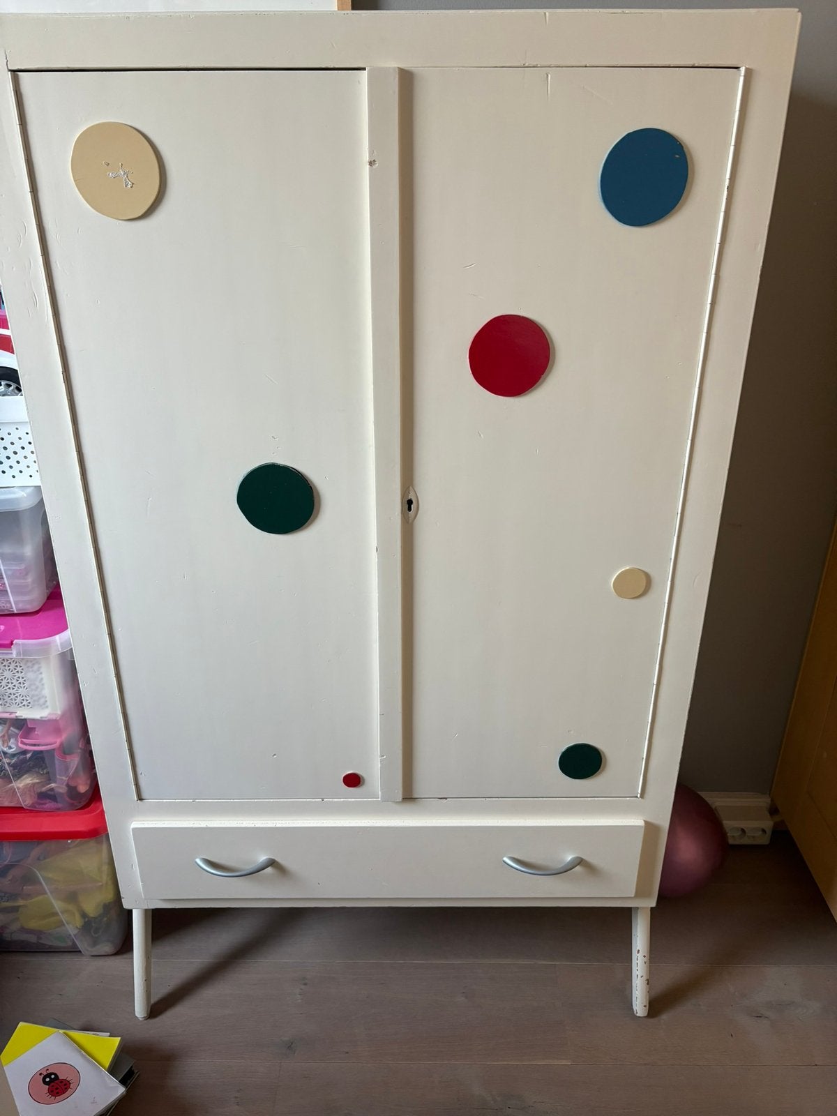 Vintage kinderkamer opknap kast/ speelgoedkast/ houten kast, Ophalen, Gebruikt, Kast, 50 tot 70 cm