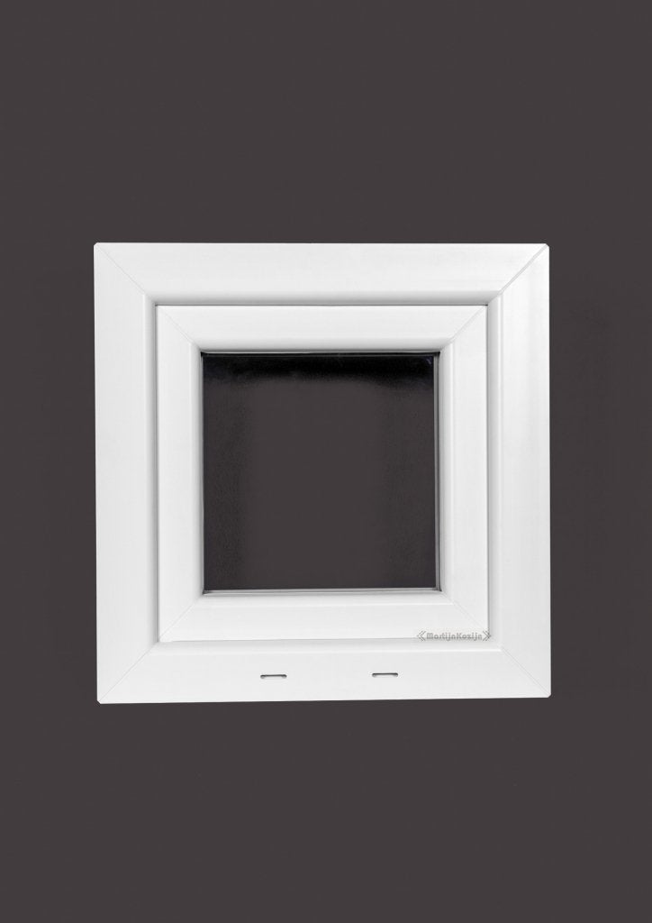 Kunststof kiepkozijn b42 x h50 RAL 9016, Kunststof, Minder dan 75 cm, Raamkozijn, Niet ingevuld