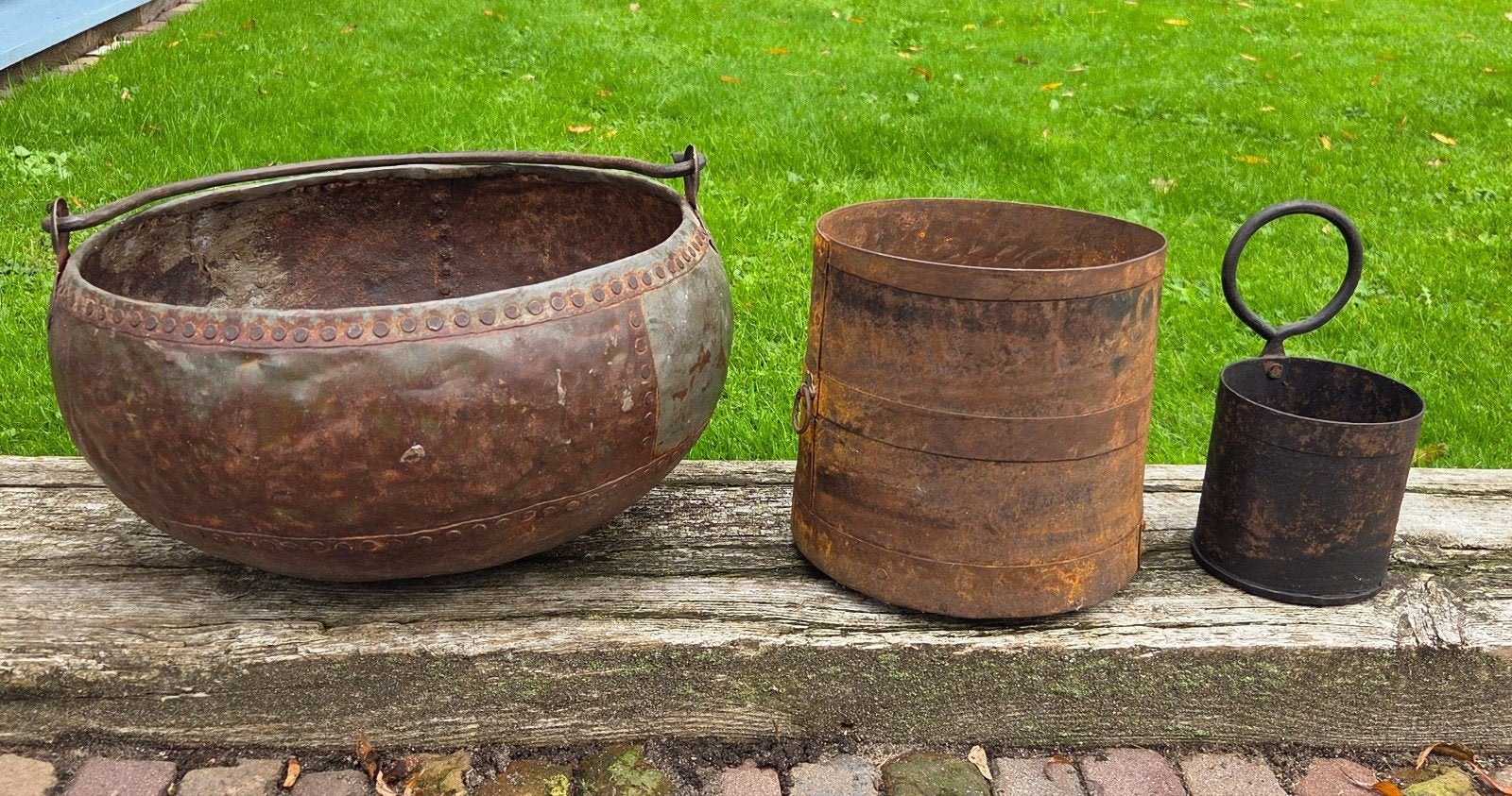 Gave ijzeren 3luik, Minder dan 30 cm, Rond, Ophalen of Verzenden, Metaal
