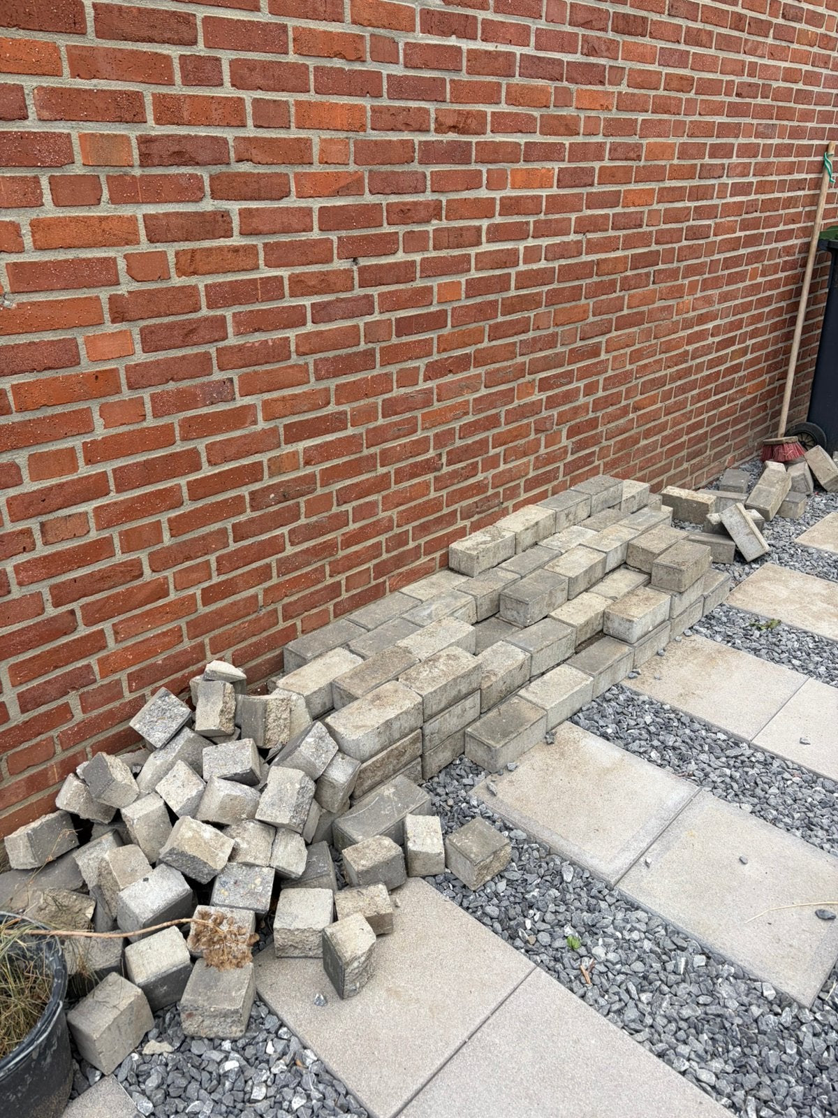 Grijze klinkers gratis, Ophalen, Beton, Klinkers