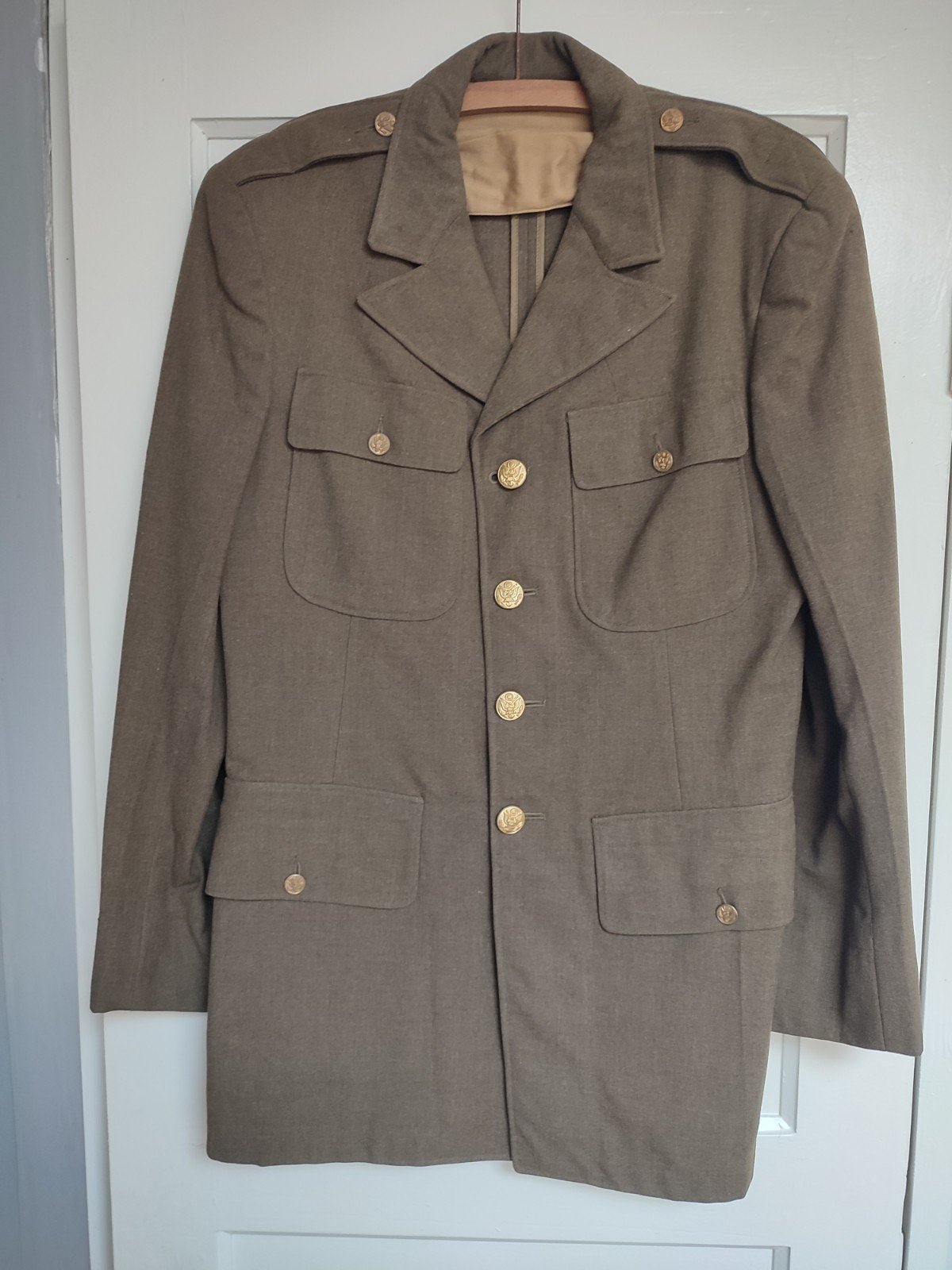 WOII US Army Class A Uniform Jas - Origineel, Ophalen of Verzenden, Amerika, Kleding of Schoenen