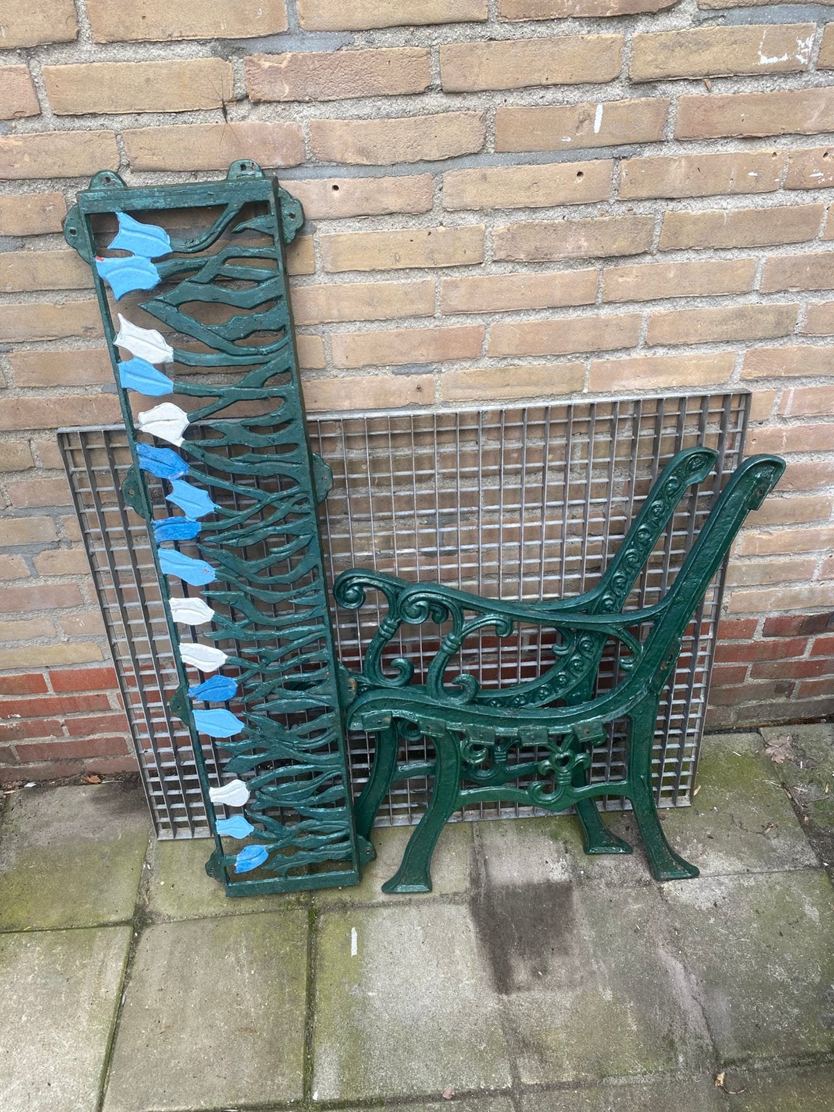 Gietijzer bankje, Ophalen, Zo goed als nieuw, Metaal