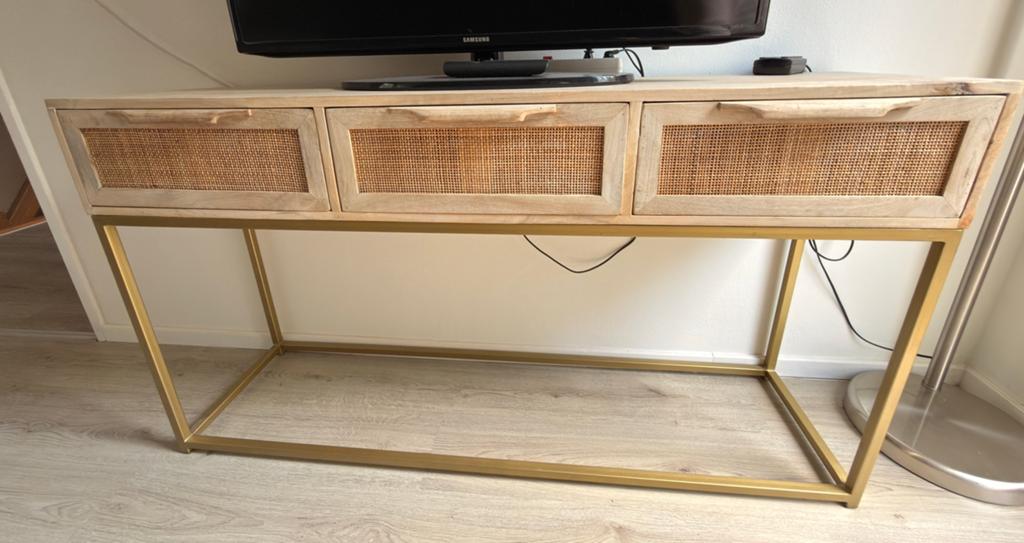 KICK COLLECTION Console tafel - Zo goed als nieuw, Huis en Inrichting, Ophalen, Gebruikt, 100 tot 150 cm, Overige houtsoorten