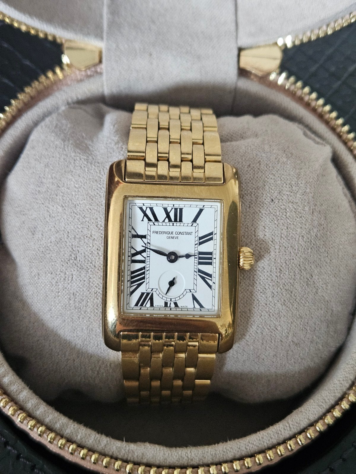 Frederique Constant classic carree small, Overige merken, Staal, Staal, Polshorloge