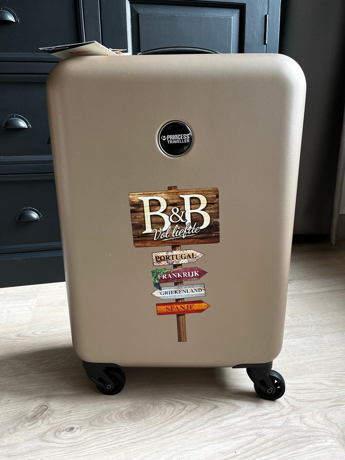 Princess Traveller PT-01 Handbagage Koffer - Zo goed als nie, 40 tot 60 cm, 30 cm of meer, Beige, Nieuw