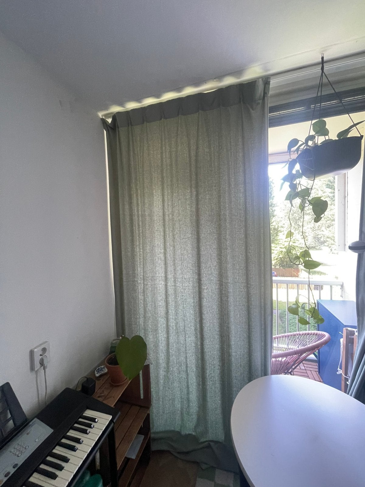 Ikea lichtdoorlatende gordijnen groen/mint, IKEA, Ophalen, Zo goed als nieuw, Groen