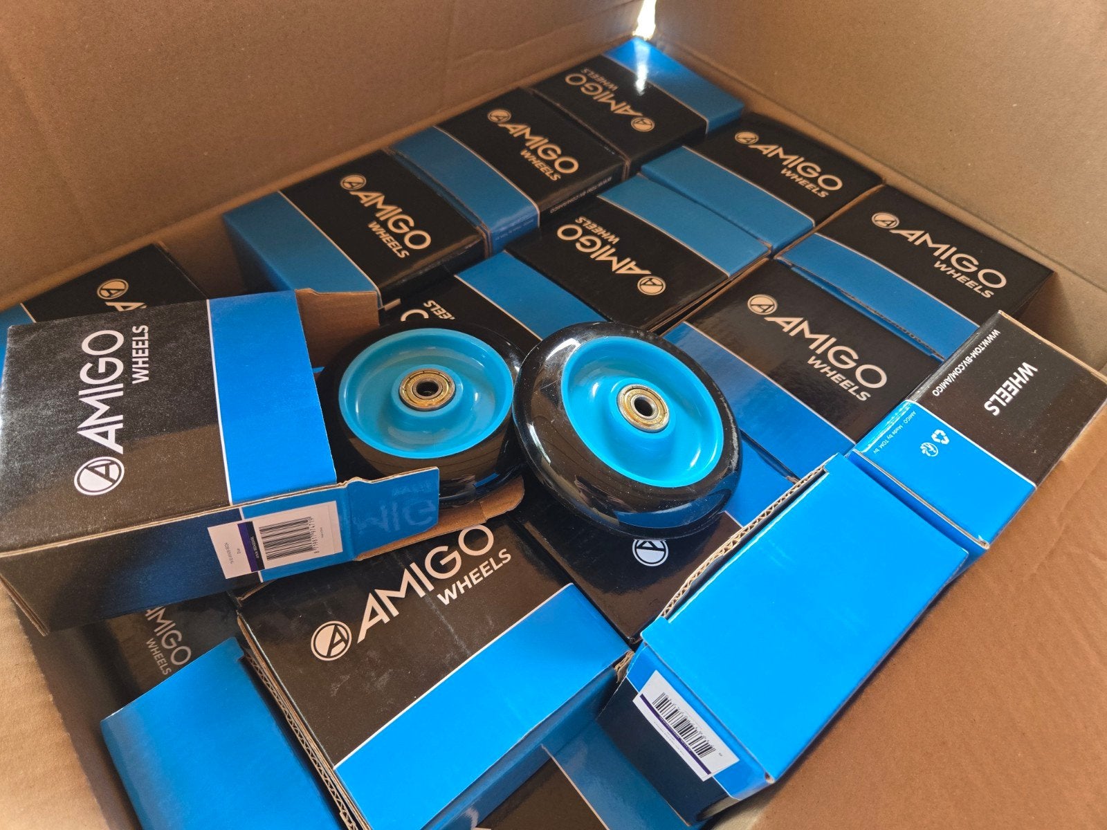 60 Amigo wheels doosjes over van een partij., Ophalen, Gewone step