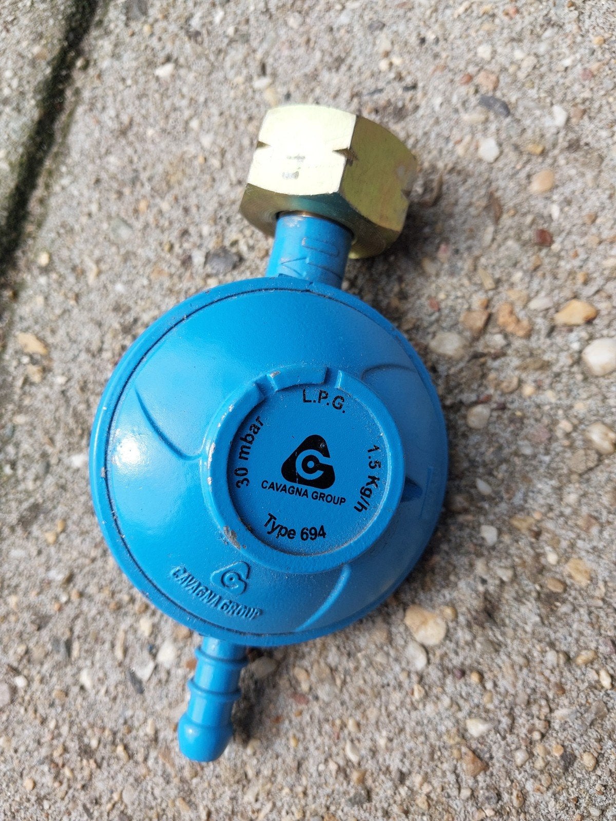 Cavagna Group LPG Gasdrukregelaar 30 mbar Type 694, Ophalen of Verzenden, Gebruikt
