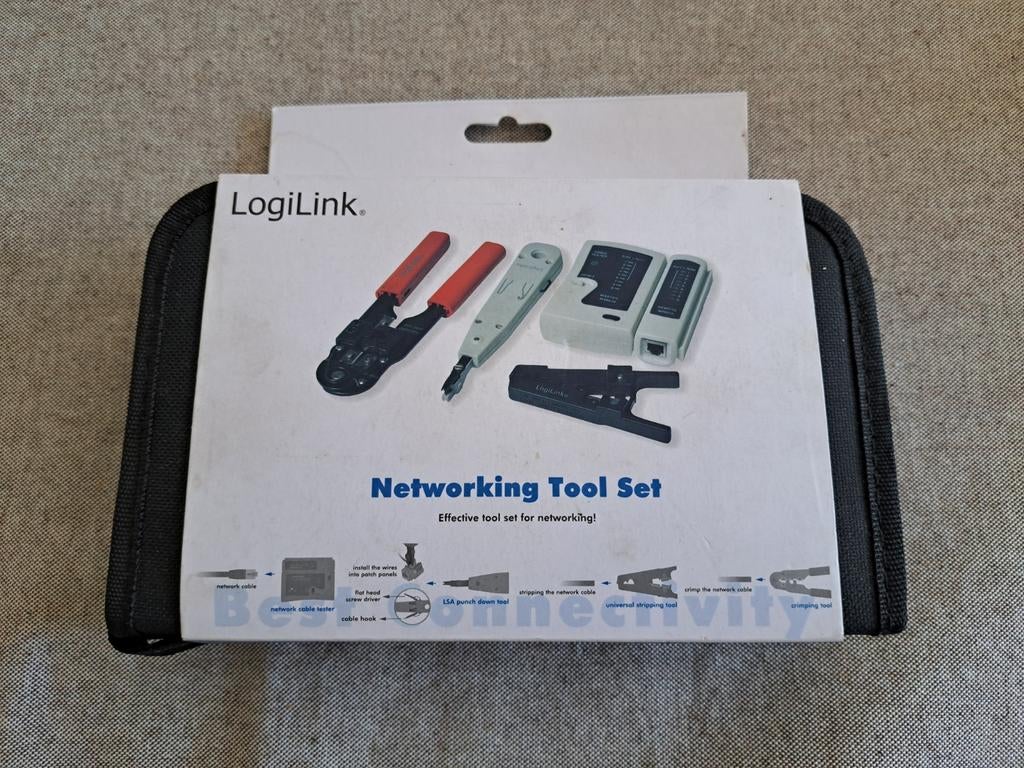 LogiLink Netwerk Tool Kit - Netwerkkabel Installatie Set, Ophalen of Verzenden, Nieuw, LogiLink
