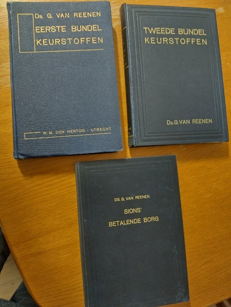 Nr. 855  Ds. G. van Reenen, 3 boeken met predikaties, Gelezen, Christendom | Protestants, Ophalen of Verzenden, Reenen, ds G. van
