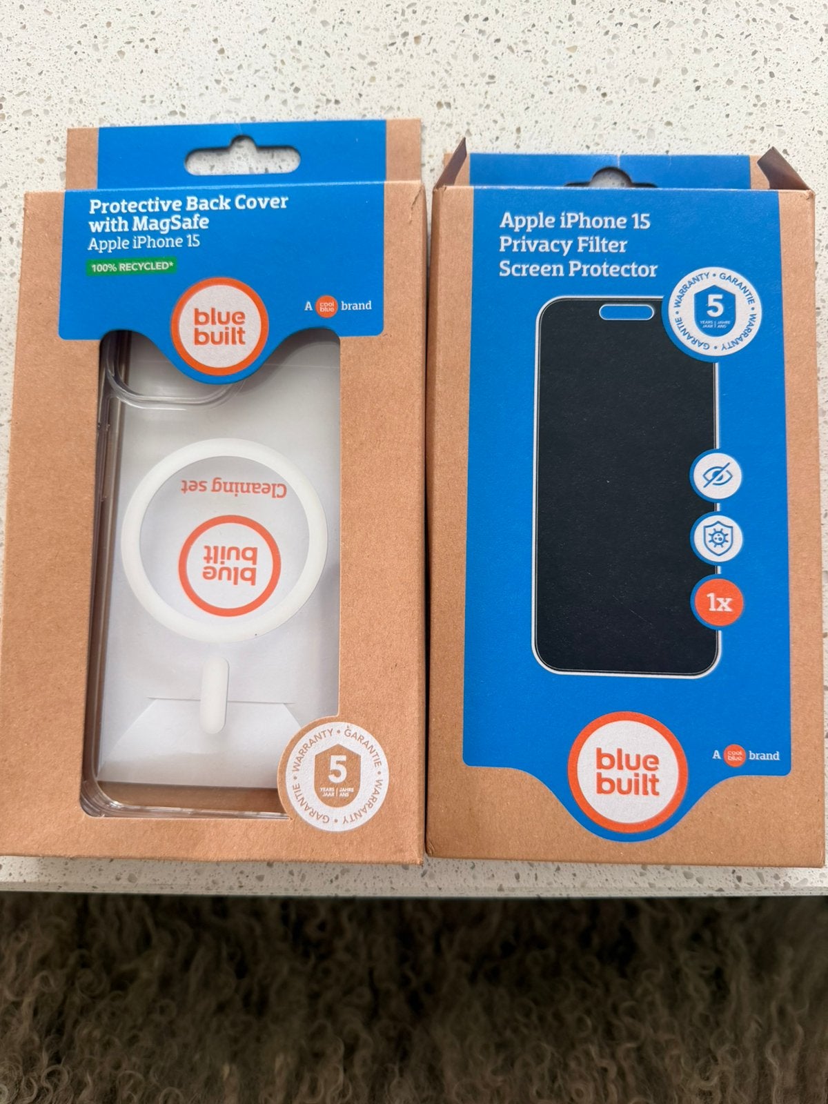 Apple iphone 15 transparante macsafe en screenprotector, Verzenden, Nieuw