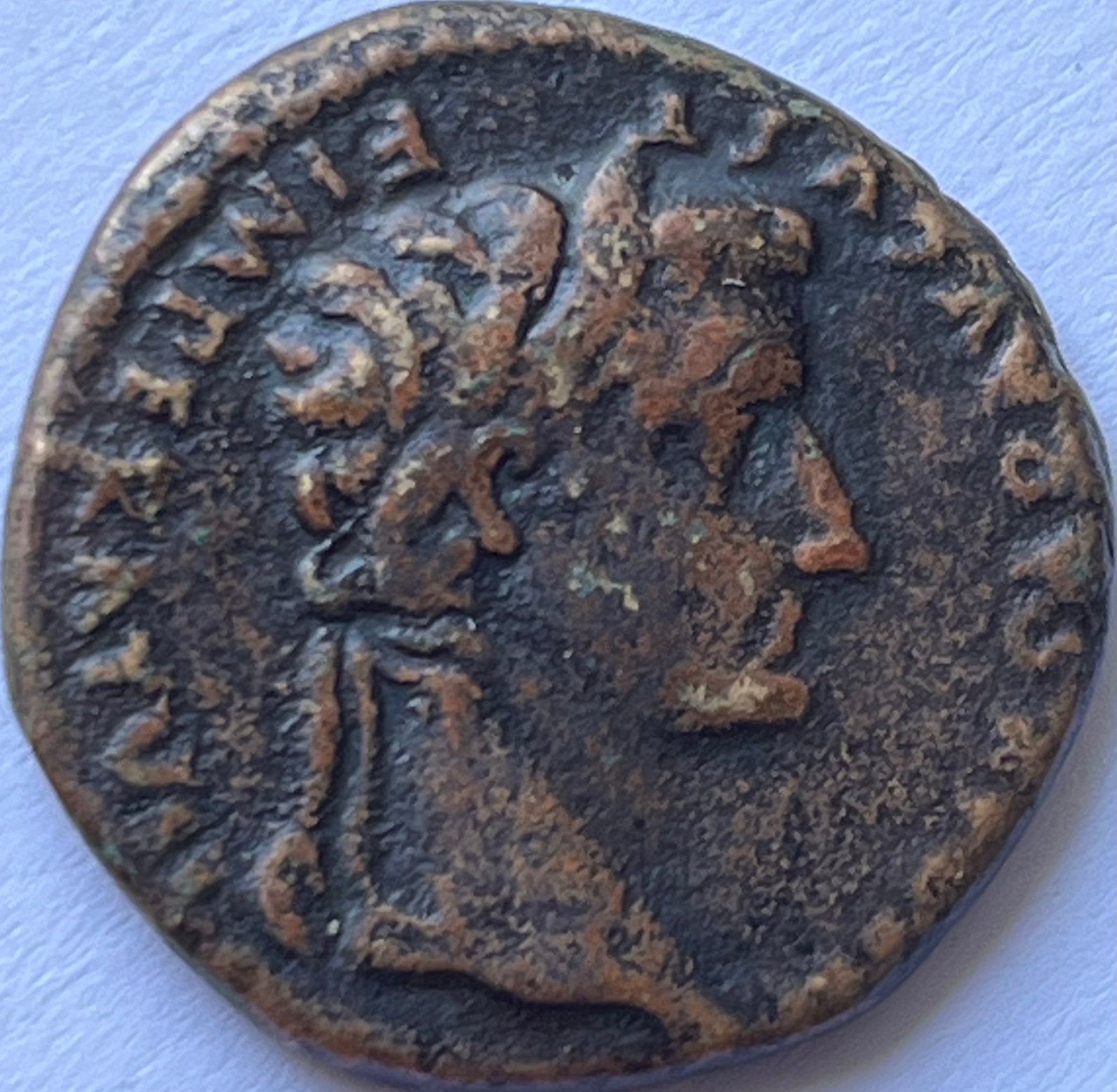Romeinse Rijk (Lyon) schaarse bronzen as Tiberius als ceasar, Ophalen of Verzenden, Italië, Losse munt