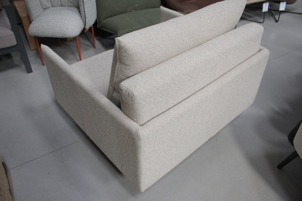 Prachtige fauteuil JAZZ Jess design loveseat beige naturel, Huis en Inrichting, Ophalen, 75 tot 100 cm, Zo goed als nieuw, 100 tot 125 cm