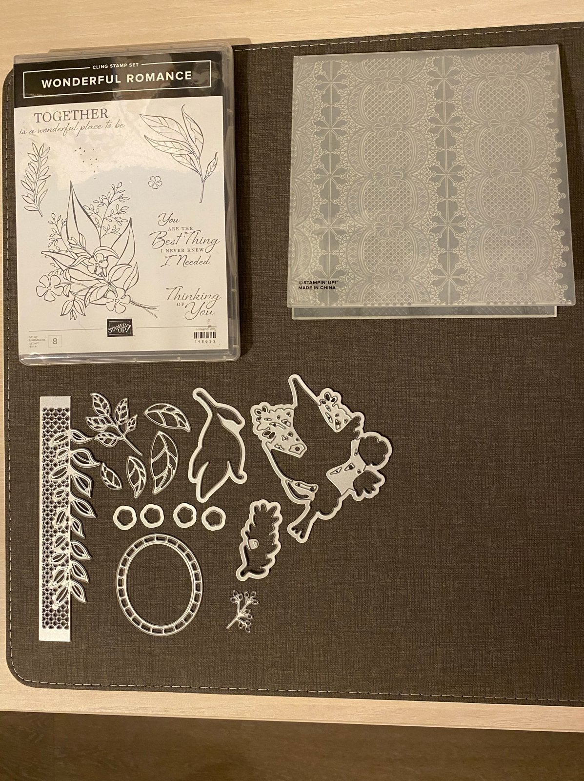 Stempelsets met snijmallen en embossingfolders, Stampin' Up!, Meerkleurig, Zo goed als nieuw, Overige merken, Knutselmateriaal