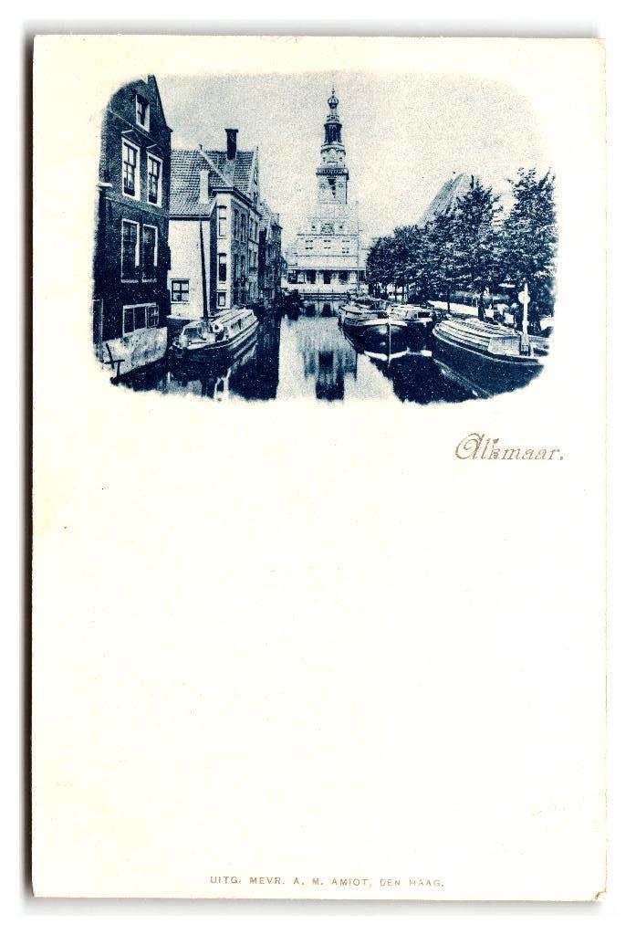 Alkmaar, Vignetkaart, Verzenden, Voor 1920, Ongelopen, Noord-Holland