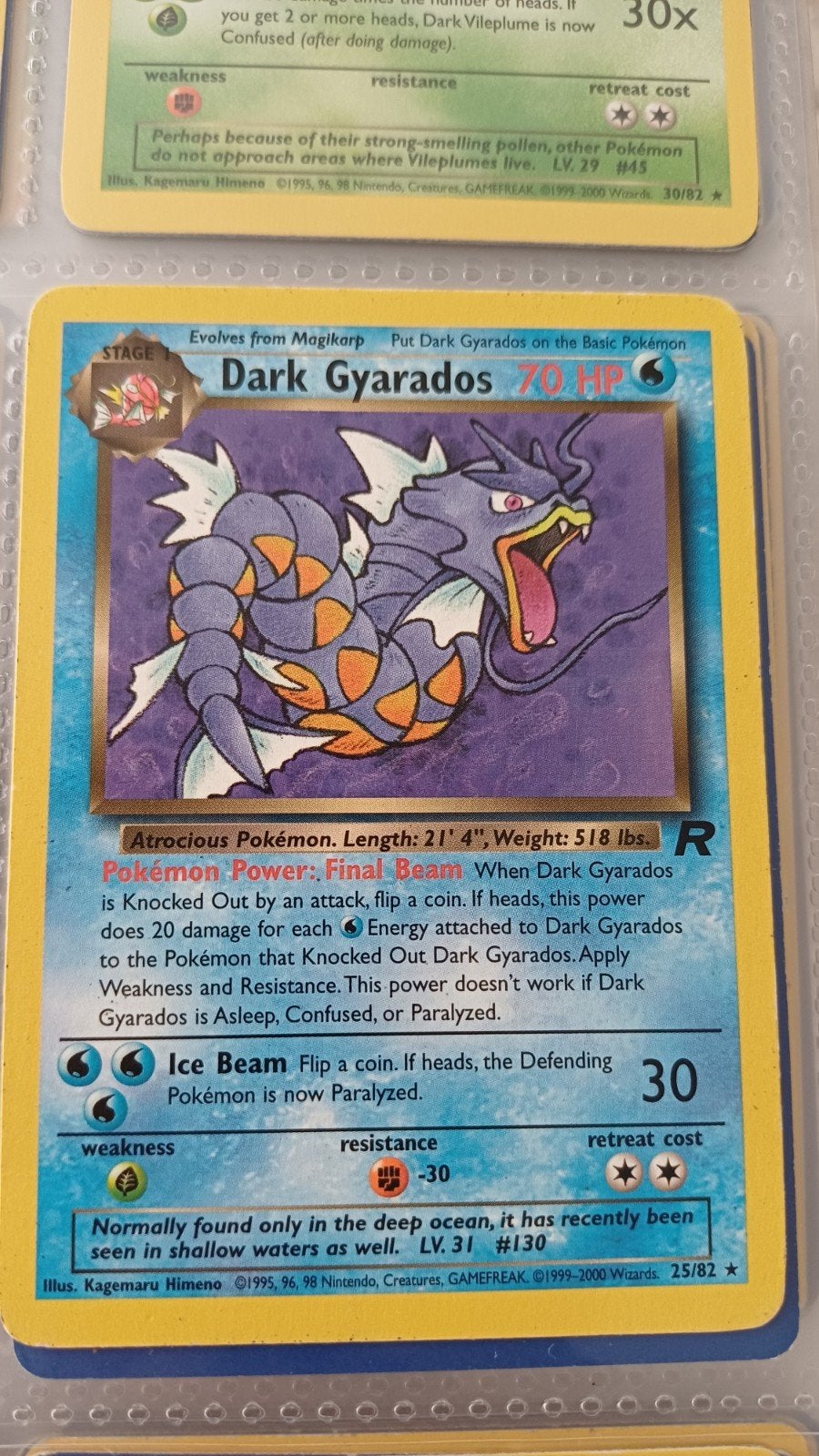 Dark Gyarados Pokémon kaart - Team Rocket set, Hobby en Vrije tijd, Verzamelkaartspellen | Pokémon, Ophalen, Zo goed als nieuw