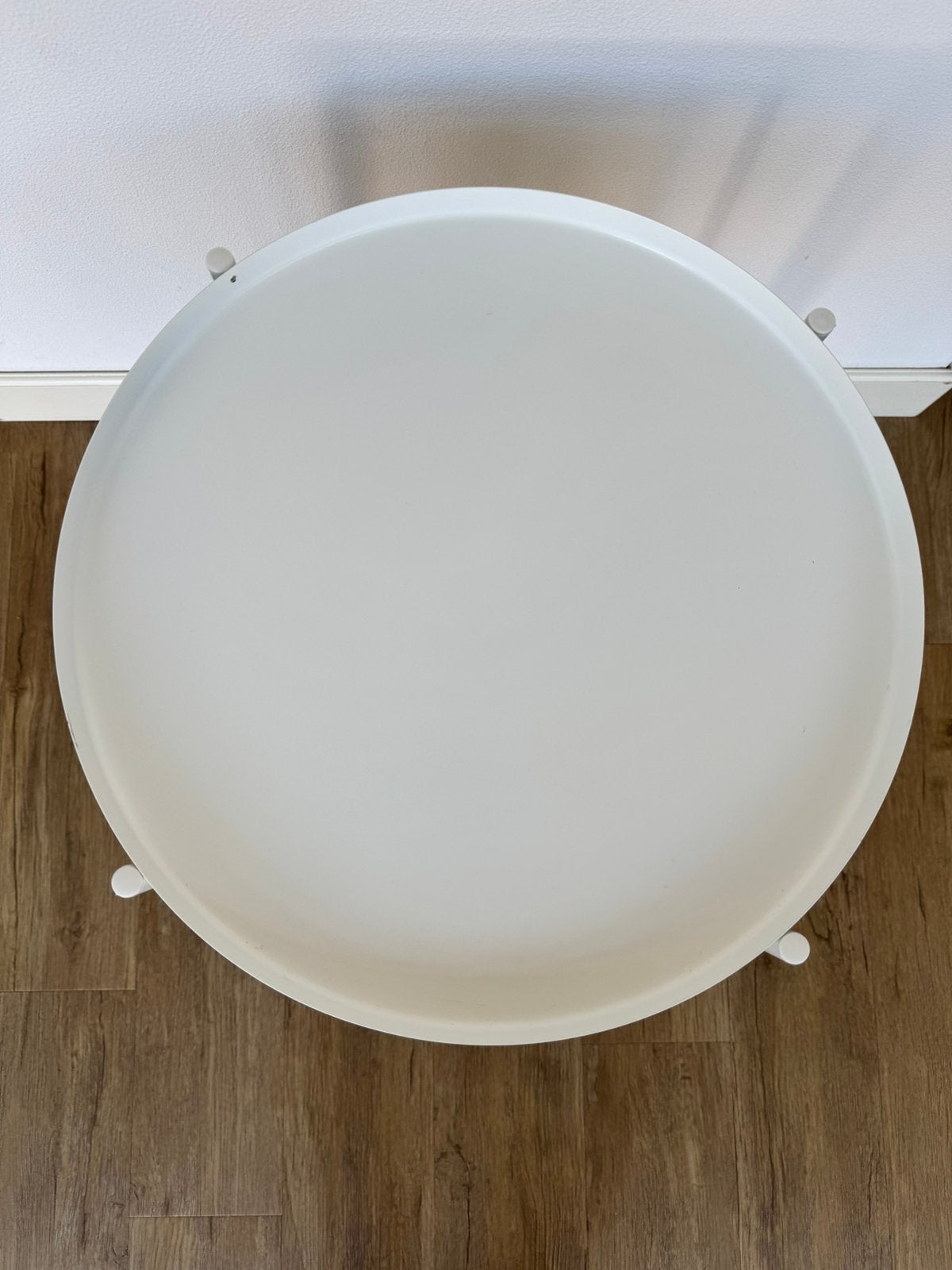 Salontafel met dienblad wit, Huis en Inrichting, Ophalen, Minder dan 50 cm, Rond, Minder dan 50 cm