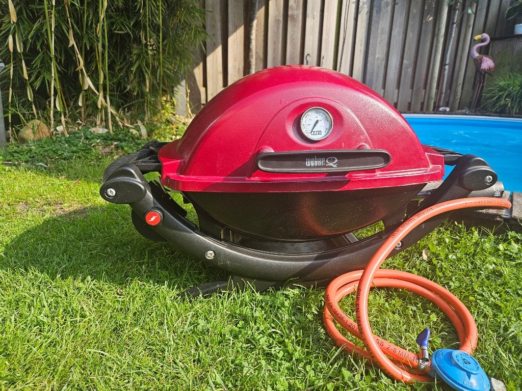 Weber Gasbarbeque Q120, Tuin en Terras, Gasbarbecues, Ophalen, Gebruikt, WEBER BBQ
