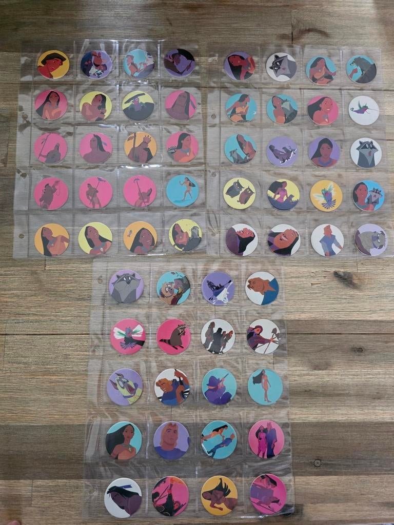 Disney Pocahontas Flippo's 1 t/m 60 compleet, Verzamelen, Flippo's, Verzameling, Ophalen of Verzenden