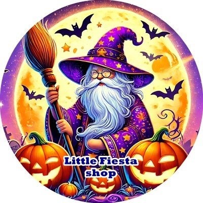 lf194 luxe icing tovenaar halloween 20cm eetbare taart top, Ophalen of Verzenden, Nieuw, Taarten, Versiering