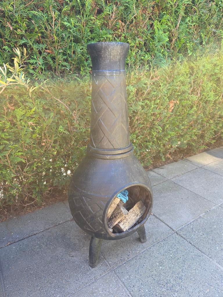 Terrashaard / Vuurschaal - 116cm hoog, 45cm breed, Tuin en Terras, Ophalen of Verzenden, Gebruikt