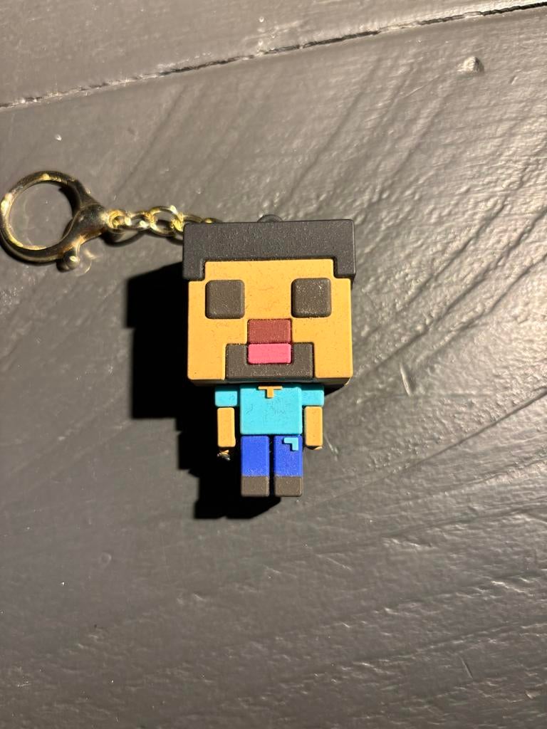 Minecraft Sleutelhanger - Steve, Ophalen of Verzenden, Gebruikt