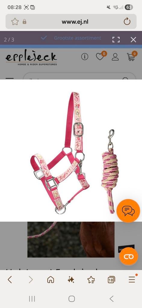 Nieuw! Ladies night halster epplejeck shet, Dieren en Toebehoren, Ophalen of Verzenden, Nieuw, Overige soorten