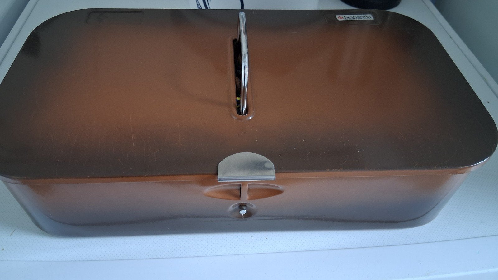 Brabantia schoenpoetstrommel - Bruin, Ophalen, Gebruikt, Broodtrommel, Bruin