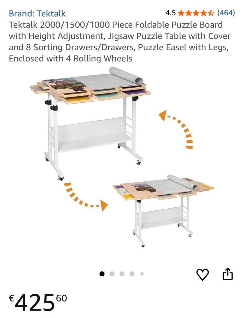 Tektalk Opvouwbare Puzzeltafel met Hoogteverstelling, Hobby en Vrije tijd, Denksport en Puzzels, Ophalen, Meer dan 1500 stukjes