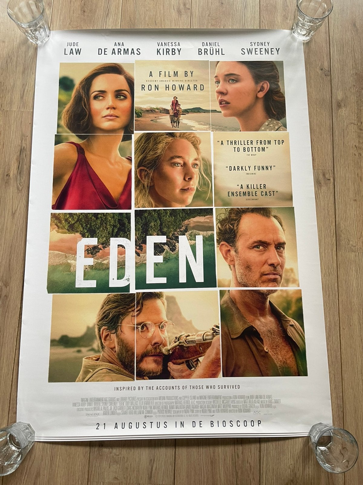 Filmposter Eden 100 x 70 cm dubbelzijdig, Verzamelen, Ophalen of Verzenden, Zo goed als nieuw, Deurposter of groter, Film en Tv