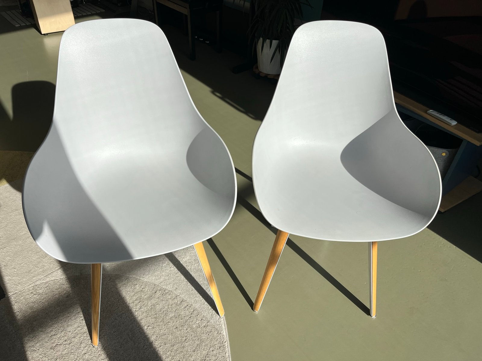 Set van 2 Kubikoff stoelen - Zo goed als nieuw, Ophalen, Twee, Zo goed als nieuw, Grijs