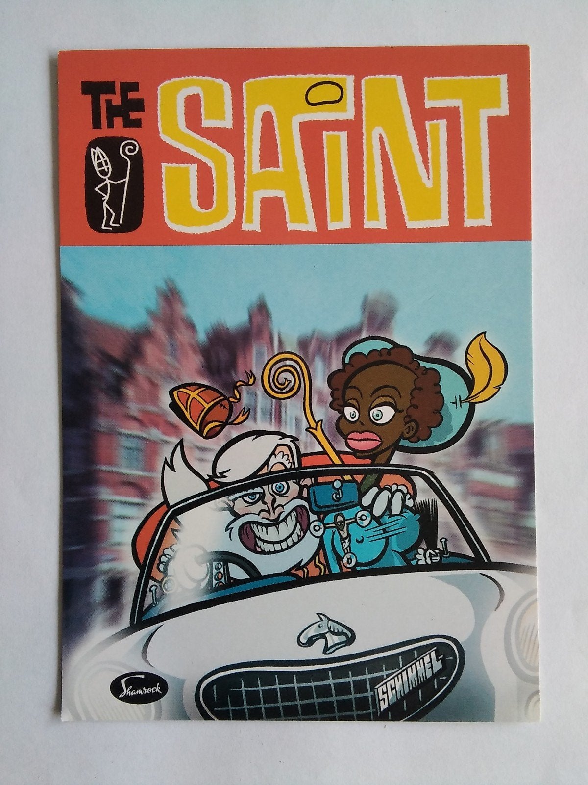 Ansichtkaart Shamrock The Saint / Sinterklaas 1998, Verzamelen, Verzenden, Sterren en Beroemdheden