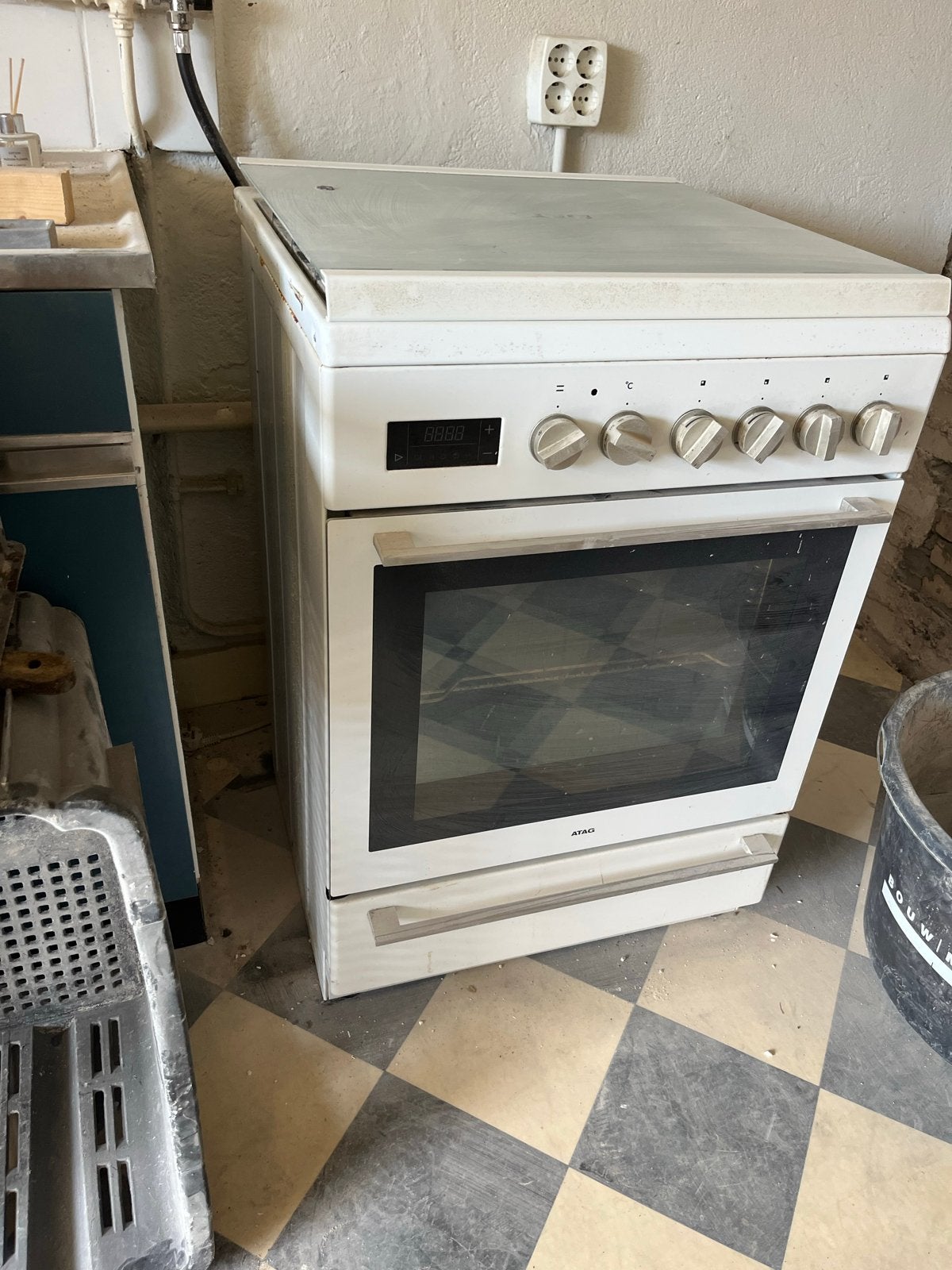 ATAG Fornuis met elektrische oven - Gebruikt, Ophalen, Gebruikt, 60 cm of meer, Keramisch