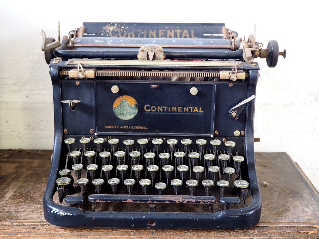 Antiek typemachine Continental van Wanderer Werke Stegmar, Ophalen