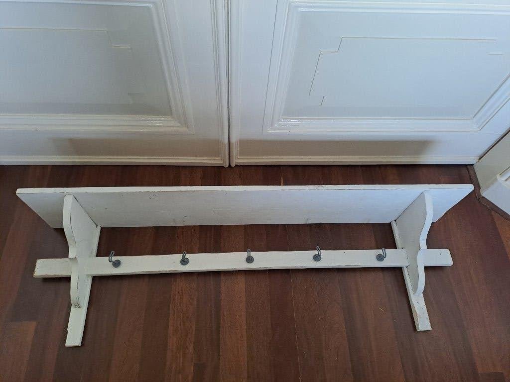 Brocante keukenrek, Gebruikt, 100 tot 150 cm, Wit, Ophalen of Verzenden