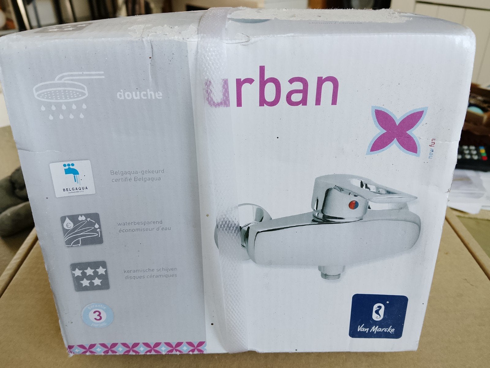 Urban Eengreeps Mengkraan Chroom - Douche/Bad, Ophalen of Verzenden, Nieuw, Chroom, Bad