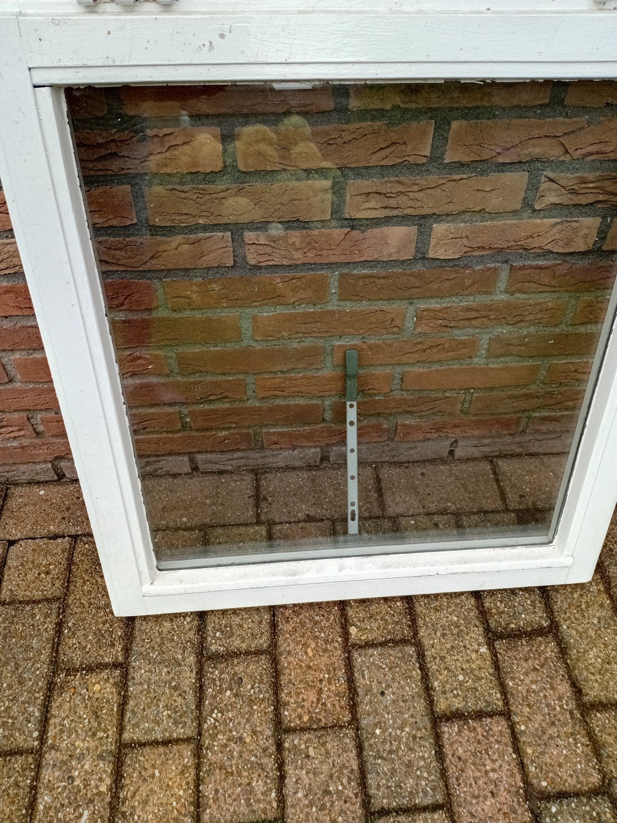 Hardhouten uitzetraam..  Dubbel glas, Doe-het-zelf en Verbouw, Glas en Ramen, Ophalen, Gevelraam of Ruit, Minder dan 80 cm, Minder dan 80 cm