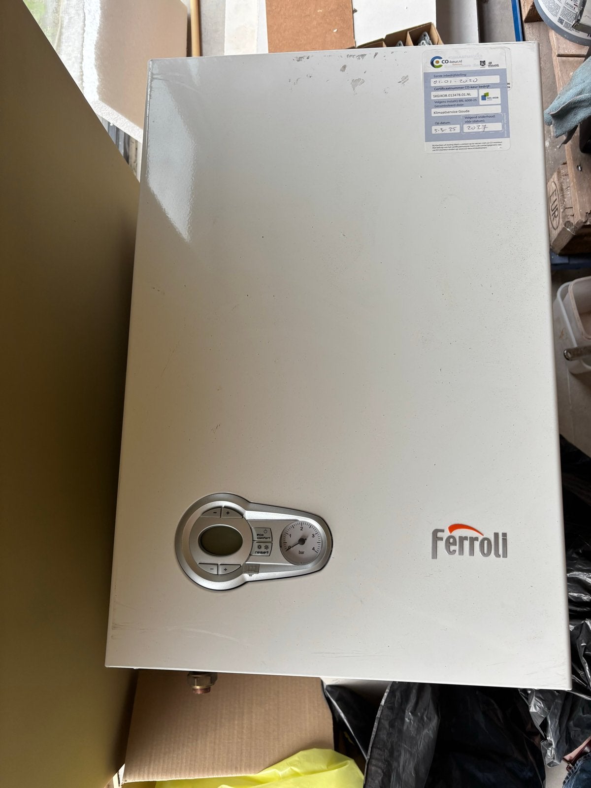Ferroli BlueSense 4 CV-ketel - Defect (voor onderdelen), Doe-het-zelf en Verbouw, Ophalen, 30 tot 80 cm, Gebruikt, Hoog rendement (Hr)